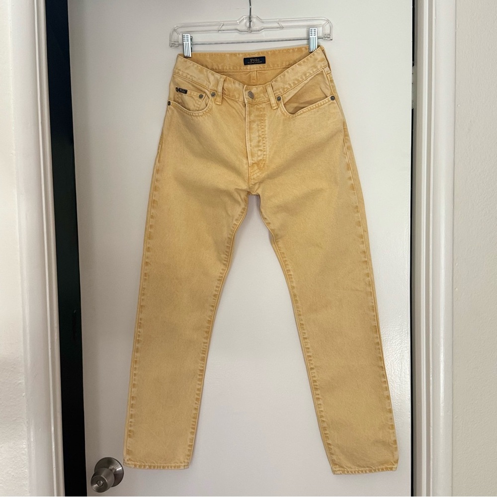 Ralph Lauren Polo high rise Mustard Yellow Denim Pants.